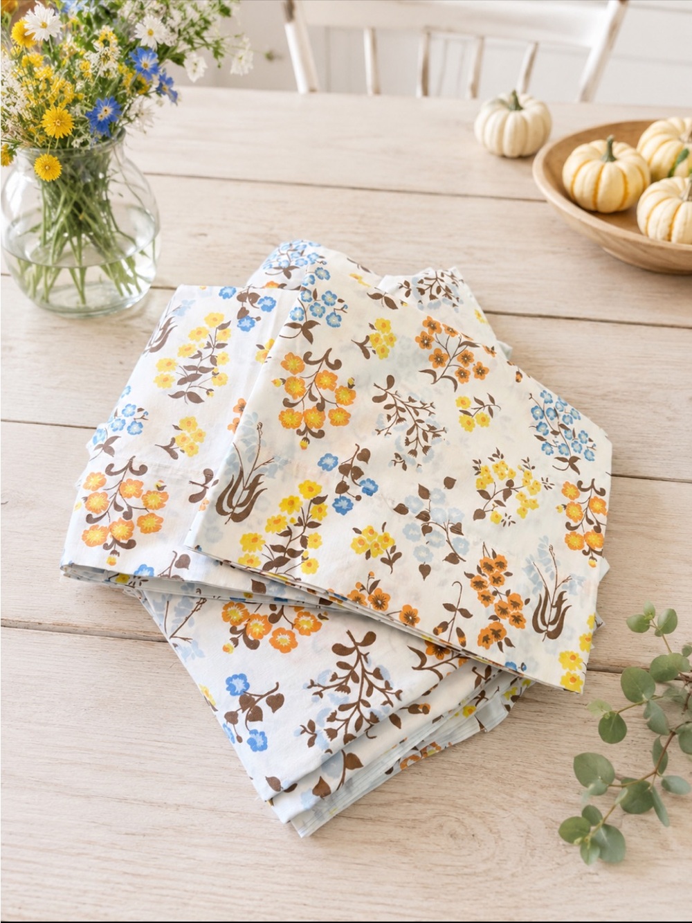 Vintage 1970’s Sears Roebuck and Co. Perma Prest COMPLETE Sheet Set. Sz-Full.